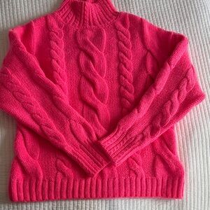 Women's Cable Knit Sweater - Pink